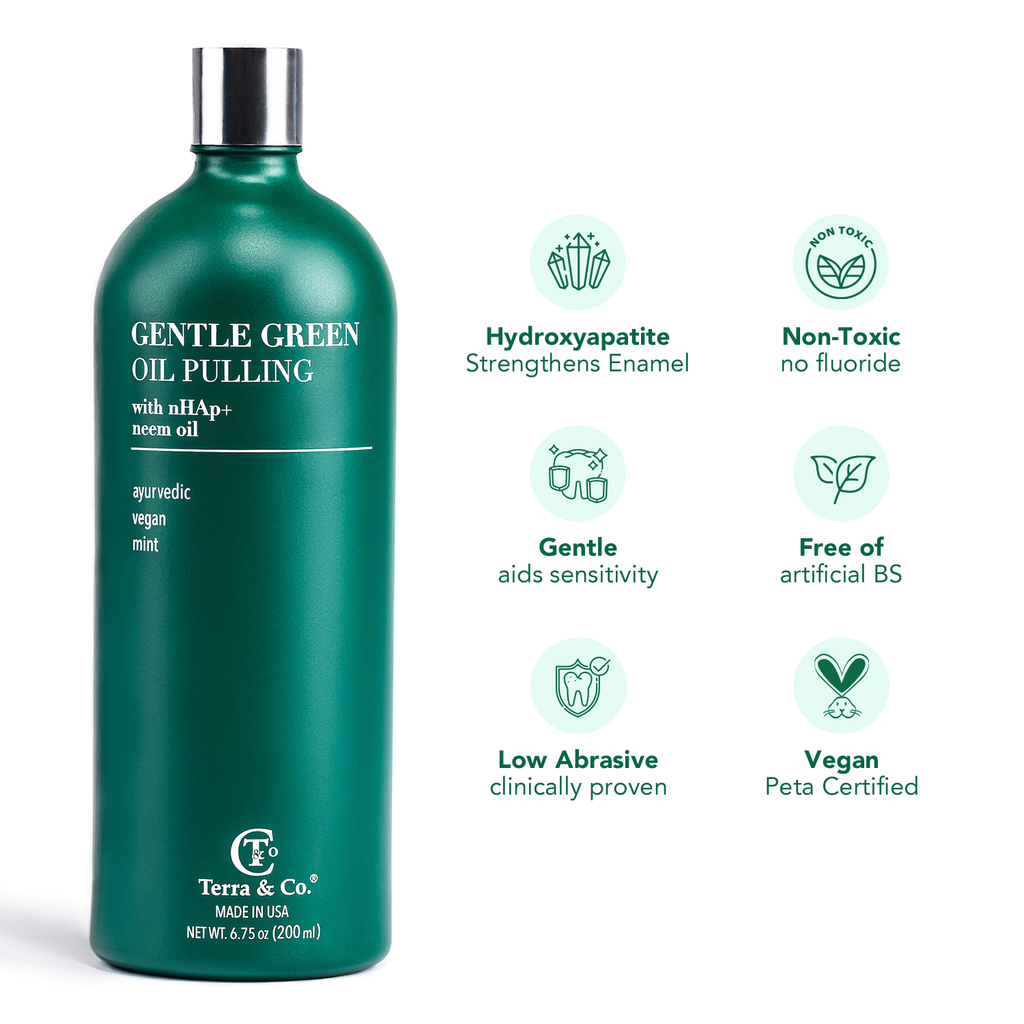 Gentle Green Oil Pulling Mouthwash – Enamel Support & Gum Health by Terra & Co.