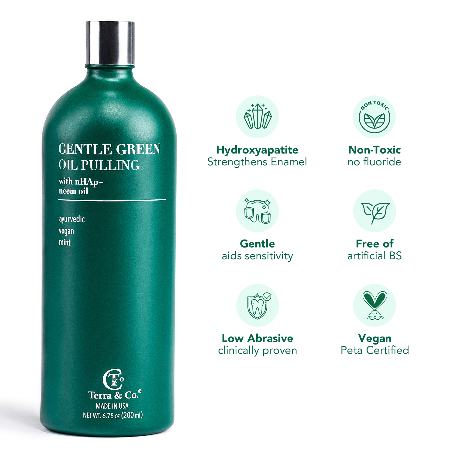 Gentle Green Oil Pulling Mouthwash – Enamel Support & Gum Health by Terra & Co.