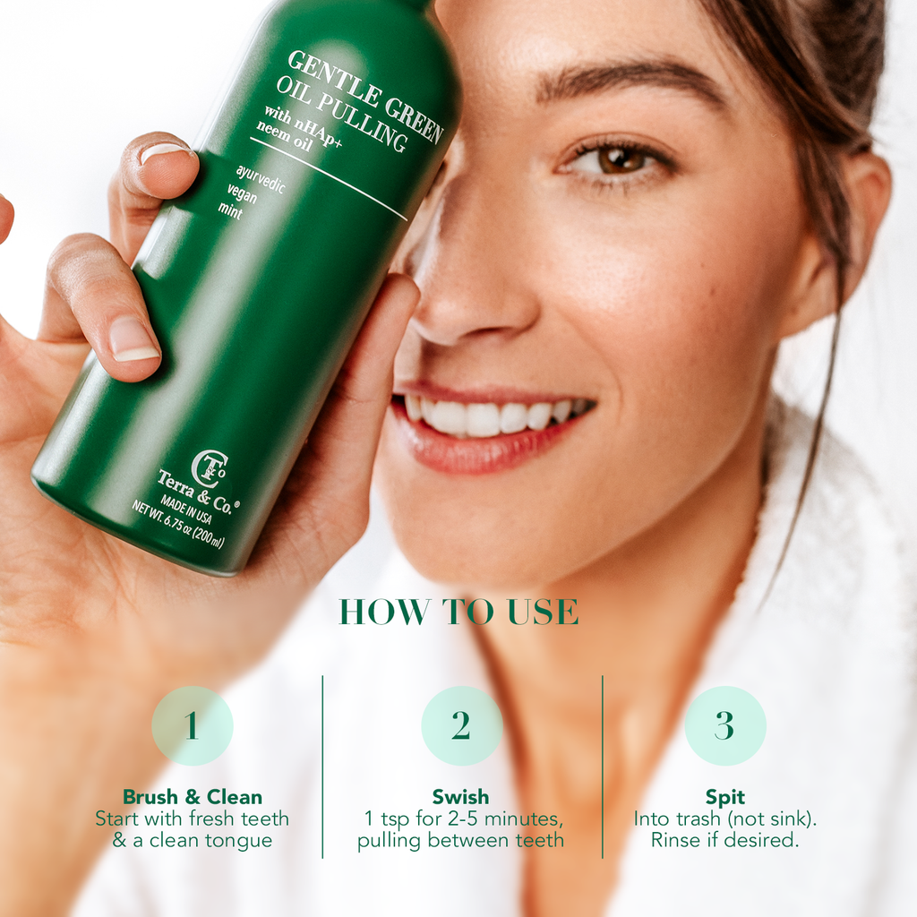 Gentle Green Oil Pulling Mouthwash – Enamel Support & Gum Health by Terra & Co.