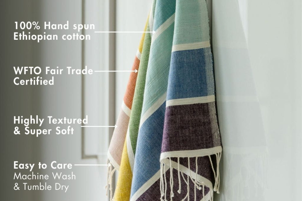 Kalam Handwoven Ethiopian Cotton Hand Towel